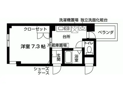 MINAMI II TOWER(1K/10階)の間取り写真