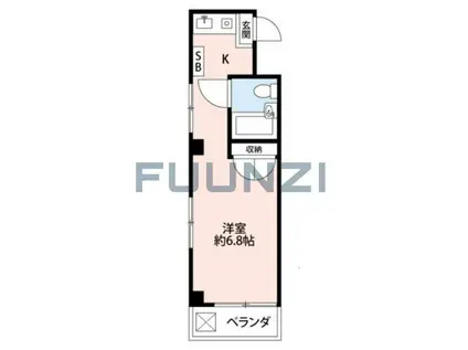 シティー大和田(ワンルーム/2階)の間取り写真