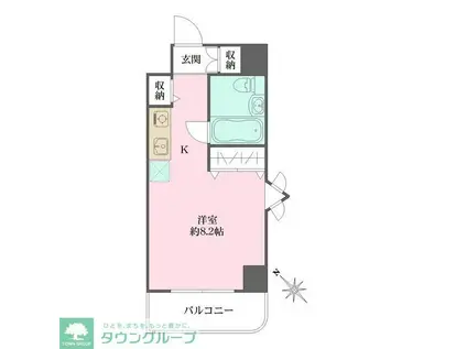 サイプレス北新宿(ワンルーム/4階)の間取り写真