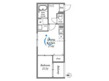 MADDERPLAIN(1DK/3階)の間取り写真