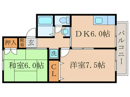 セジュールみず(2DK/1階)の間取り写真