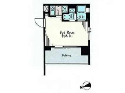 レジディア市谷薬王寺(1K/11階)の間取り写真