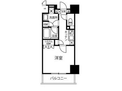 アンビシオン(1K/3階)の間取り写真