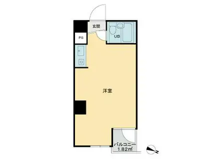 メゾーネ山下町(ワンルーム/4階)の間取り写真