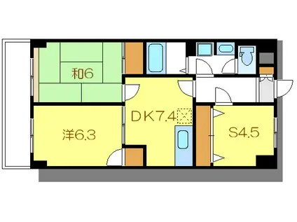 ロジュマン松本(3DK/4階)の間取り写真