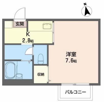 グランコートK(1K/1階)の間取り写真