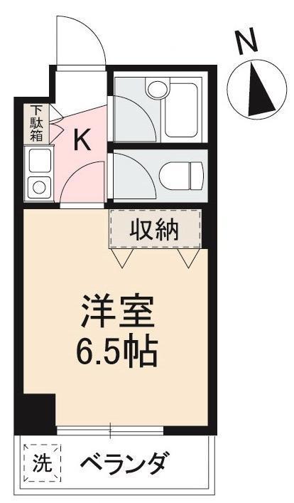 ONG昭和町マンション(1K/3階)の間取り写真