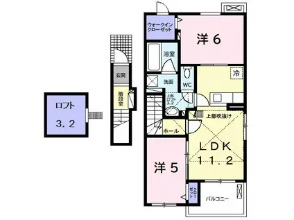 メゾン ド スリジェ II(2LDK/1階)の間取り写真