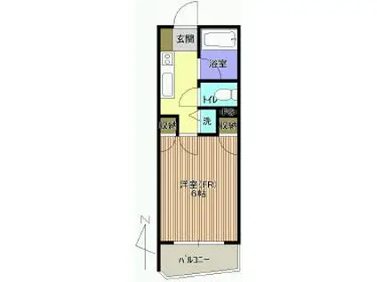 メゾンマレヴォワール(1K/3階)の間取り写真