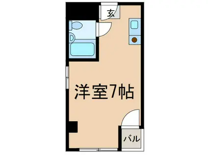 ウッドフィールド(ワンルーム/2階)の間取り写真