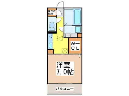 モアボヌール(1K/3階)の間取り写真