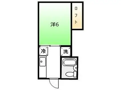 メゾン ド ヴァリエ(1K/2階)の間取り写真