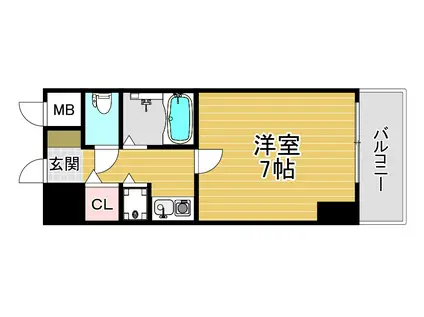 リーガル塚本VII(1K/5階)の間取り写真