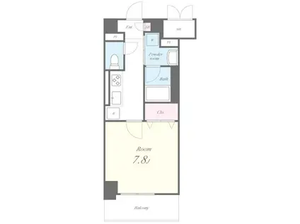 ピノ・アガタ岐阜駅前(1K/2階)の間取り写真