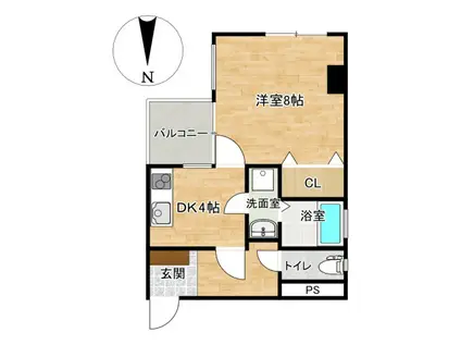 リバーコートFURUKAWA(1DK/5階)の間取り写真