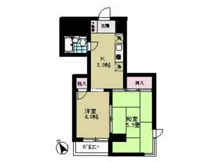 スターハイツ(2K/5階)の間取り写真