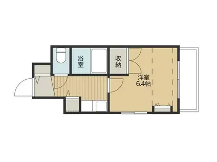 ライオンズマンション西千石801号(1K/8階)の間取り写真