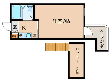 シティパレス21奈良寺町(1K/3階)の間取り写真