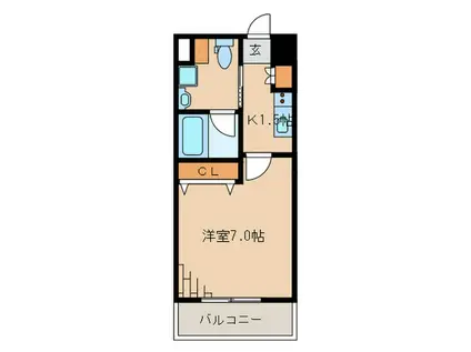 アーデン町田(1K/4階)の間取り写真