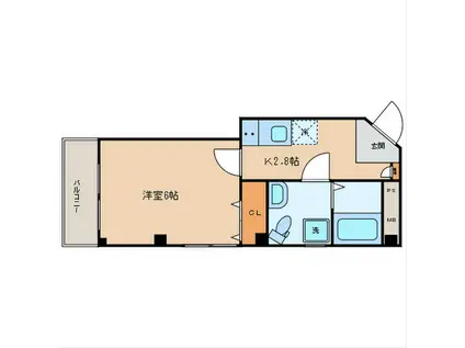 ロイヤルシティ西日暮里(1K/4階)の間取り写真