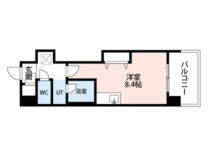 FRONT FIELD TENNOUJI(ワンルーム/7階)の間取り写真