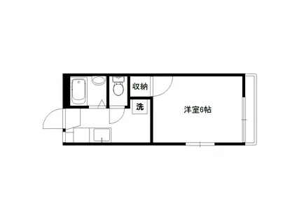 エーデルハイム(1K/1階)の間取り写真