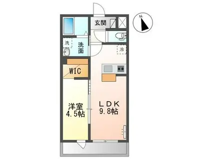 イルミエールヤヨイ(1LDK/2階)の間取り写真