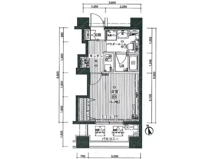 アプレシティ椎名町(1K/5階)の間取り写真