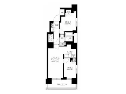 ローレルアイ千代田淡路町(2LDK/3階)の間取り写真