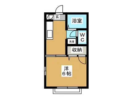 グリーンハイツ(1K/2階)の間取り写真