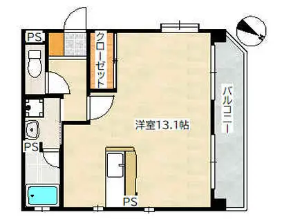 フォーサイト井口明神(ワンルーム/2階)の間取り写真