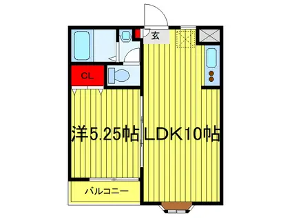ルミエール町屋(1LDK/3階)の間取り写真