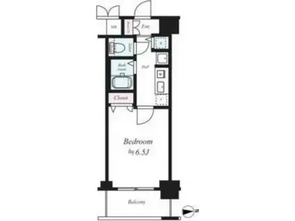 ライジングコート梅田サンライズ(1K/2階)の間取り写真