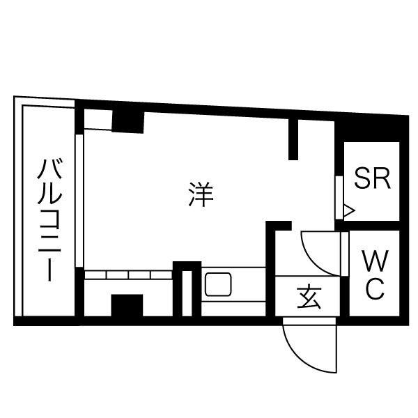 GROOVE待兼山(ワンルーム/2階)の間取り写真