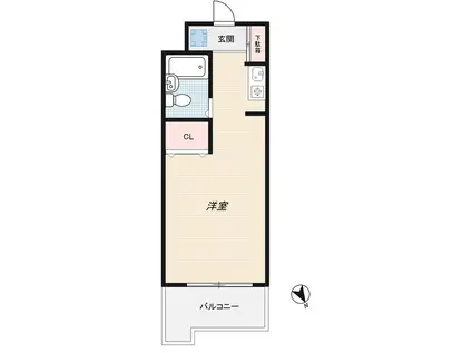 インプルーブ高井戸(ワンルーム/1階)の間取り写真