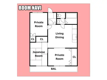 第2木内ハイツ(3LDK/4階)の間取り写真