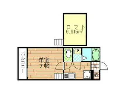 MPSハイツ(1K/2階)の間取り写真