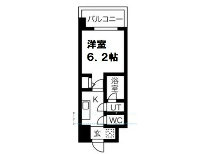 スプランディッド難波(1K/4階)の間取り写真
