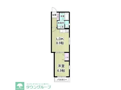 クレアコート大宮(1LDK/1階)の間取り写真