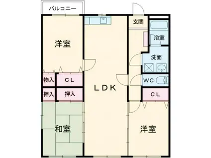 ベーシック中日(3LDK/12階)の間取り写真