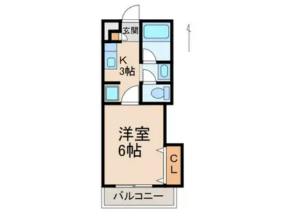 GRACECASAアマノ(1K/3階)の間取り写真