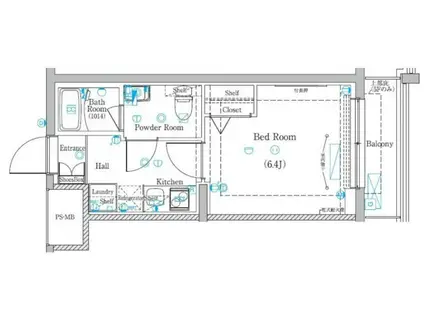ラフィスタ元町II(1K/4階)の間取り写真