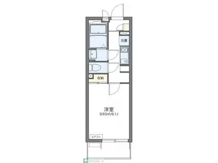 レオネクストブルーリッジII(1K/2階)の間取り写真