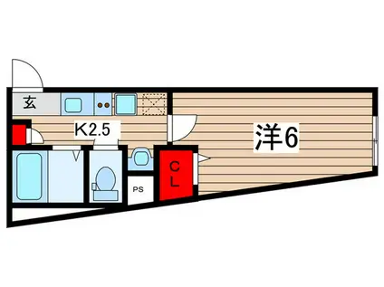 千葉市中央区神明町計画(1K/1階)の間取り写真