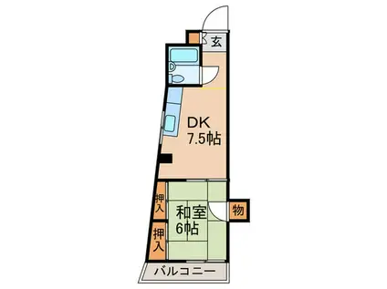 モンメゾン(1DK/1階)の間取り写真