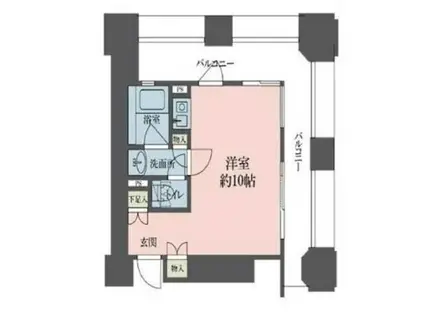 ルネ新宿御苑タワー(ワンルーム/7階)の間取り写真