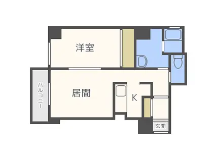 レフィナード北12条(1LDK/5階)の間取り写真