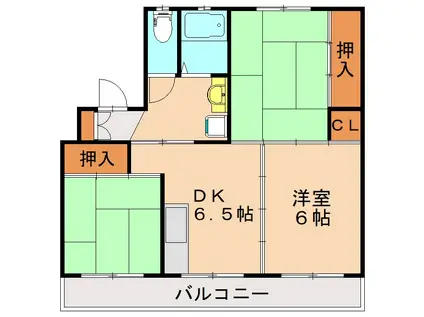 メモリープラザ中間 II(3DK/5階)の間取り写真