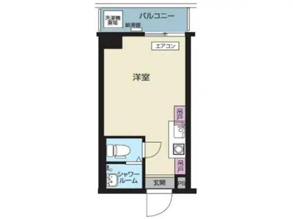 高輪ダイヤハイツ(ワンルーム/7階)の間取り写真