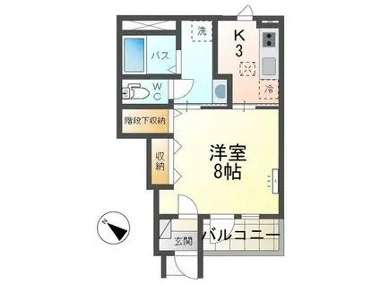 サンコート(1K/1階)の間取り写真